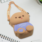 Cute Cartoon Girls Backpack Shoulder Bag Purse Portable Mini Silicone Handbag Girls Childrens Bagpurse For For Girls Women Gift Girls Bag Accessories (1 Pc)